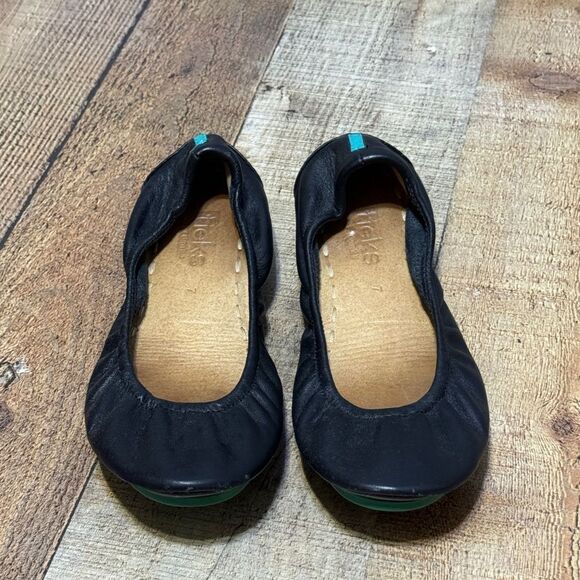 Tieks By Gavrieli Matte Black Leather Ballet Flats Size 7 - Picture 3 of 10